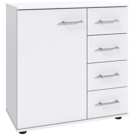 Kommode 81 cm breit modern in weiß TREVISO-43