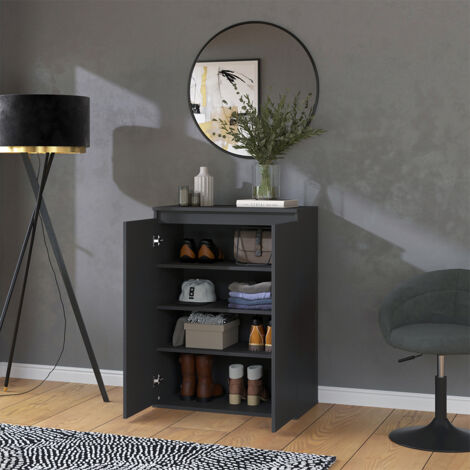 Kommode Claus, Anthrazit, 74 x 99.6 cm mit 2 Türen, Vicco