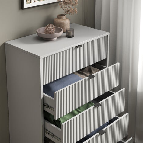 Kommode Eliza, Grau, 46 x 120 cm, Vicco