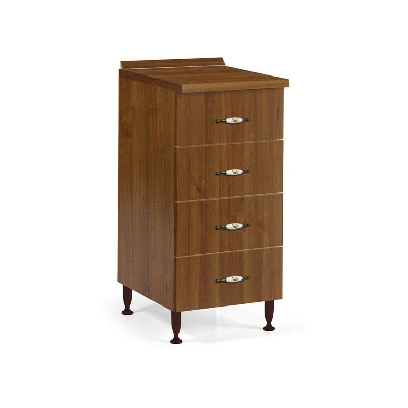 Argonauta Transparent Kommode Für Küche Melaminholz 4 Schubladen Nussbaum Antik Cm H 85X50x40