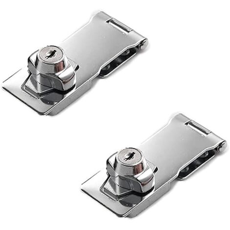 Kommode für Schrank- oder Möbeltüren - Sicherheitsverschluss - silber. - 80 x 32 mm