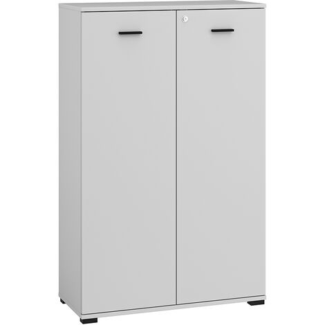 Kommode Highboard, abschließbar, grau, BIARRITZ-131