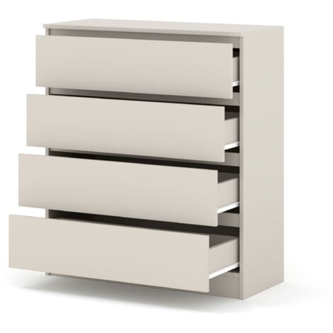 BIM FURNITURE Kommode MAJA 90 cm in mattem Kaschmir mit 4 Schubladen