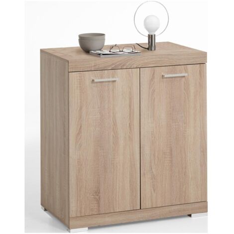 Kommode mit 2 Türen YORK-10 Eiche Nb., B x H x T ca. 80 x 89,9 x 49,9 cm