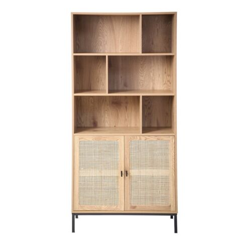 CALICOSY Kommode mit 3 Schubladen aus hellem Vliesstoff - L48 cm