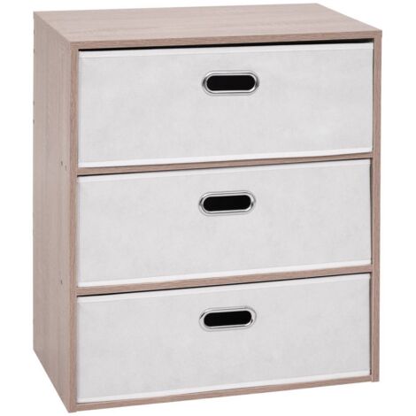 Kommode mit 3 schubladen dress up helles holz - 5five