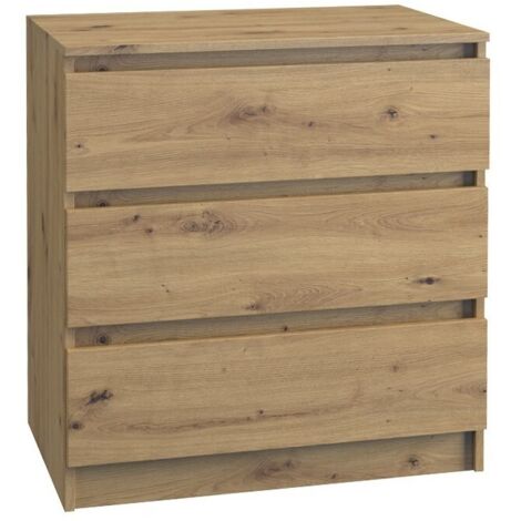 Kommode mit 3 Schubladen Sideboard Artisan Anrichte holz 70 cm
