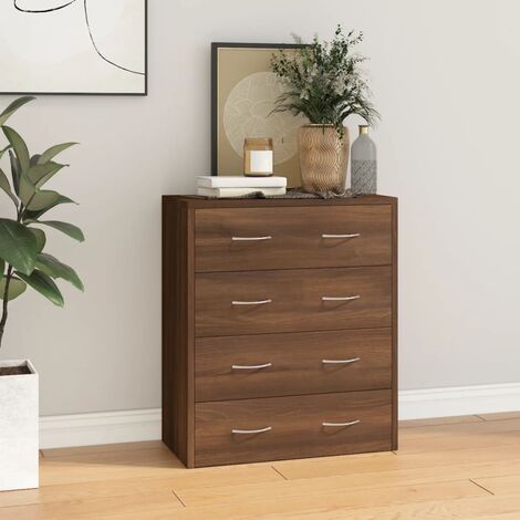 Kommode mit 4 Schubladen 60x30,5x71 cm Braun Eichen-Optik vidaXL420334