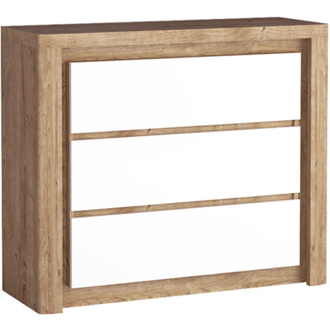 Kommode modern in Eiche mit weiß LATINA-161