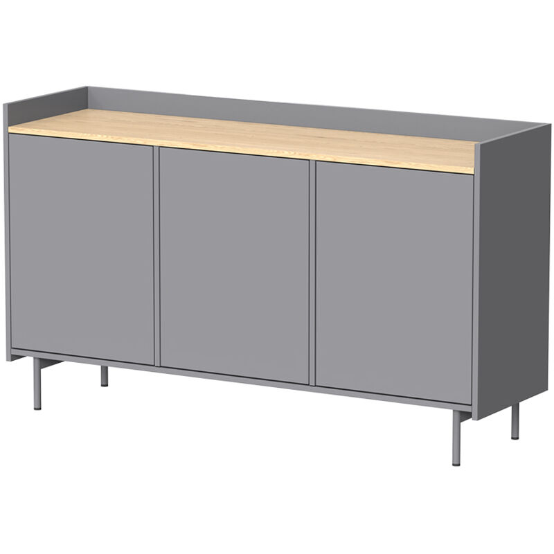 Kommode Velina, Grau/eiche, 140 X 82 Cm Mit 6 Fächern, Vicco