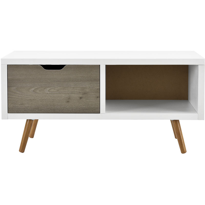 Kommode Weiss Eiche Grau Wohnzimmer Schrank Sideboard Retro Tv Lowboard 53659766