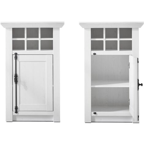 Kommode WINGST-61 im Landhaus Stil Dekor Pinie weiß Nb. B/H/T ca. 63x100x45cm