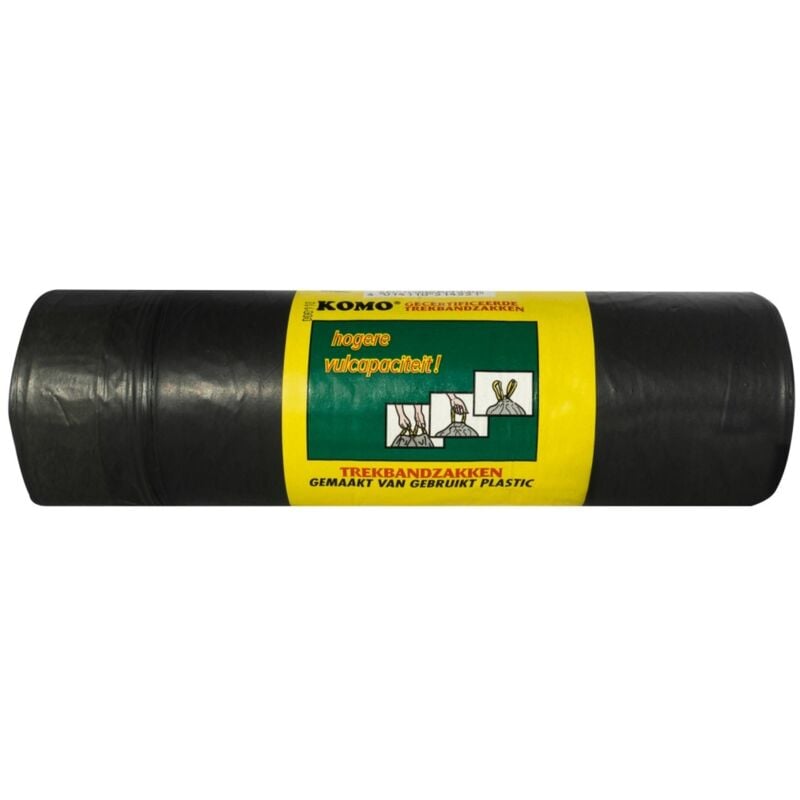 Sacs poubelle Komo avec cordon de serrage 60x80 cm Noir