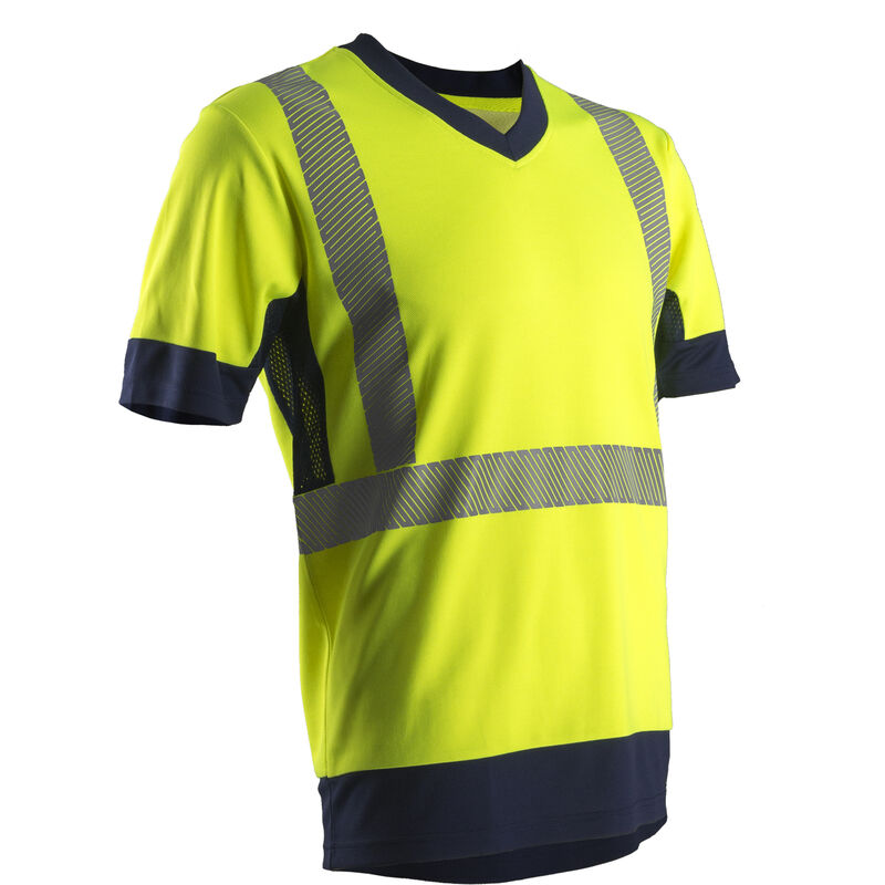 T-shirt de travail manches courtes haute visibilité komo - Jaune FLuo l - 48/50