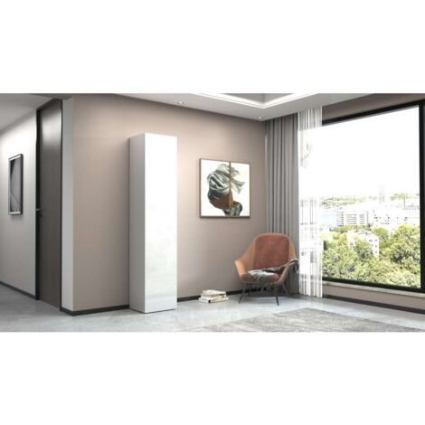 WEB FURNITURE Kompact Armadio Scarpiera Bianco Lucido