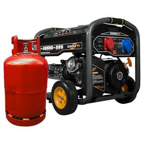 KOMPAK Dual Fuel Gas Benzin 10kVA Stromaggregat 230V/400V