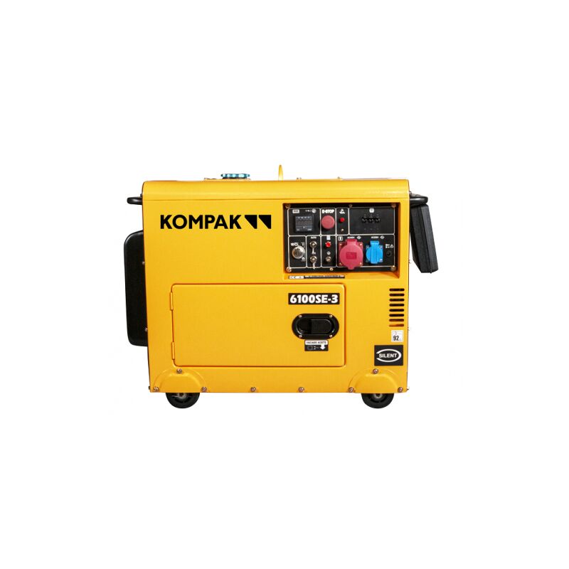 Kompak - Groupe électrogène diesel insonorisé 5500W Mono et tri NT-6100SE-3