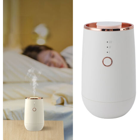Kompakter Aromatherapie-Diffusor für Auto und Zuhause [15 ml] Weiß mit Dual-Use-Diffusor für ätherische Öle und 18650-Akku - Perfekt für Büro oder Zimmer bis zu 15 m²