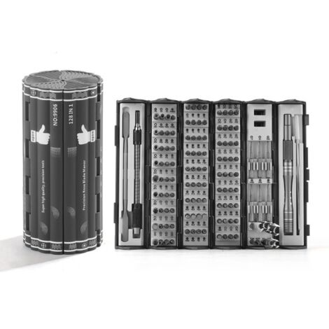 Kompaktes 128-in-1-Schraubendreher-Set, multifunktionaler Handschraubendreher, magnetisches Schraubendreher-Set mit flexibler Welle