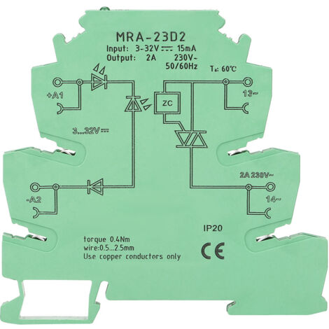 Kompaktes 6,2-mm-Halbleiterrelais – 3–32 V DC Eingang