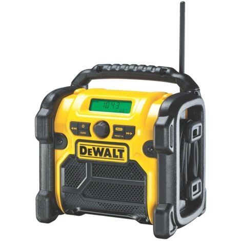 Kompaktes Baustellenradio mit Netz- oder XR-Akku 10,8 V, 14,4 V und 18 V Li-Ion – Dewalt DCR019-QW