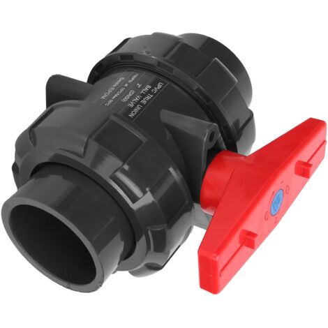 Kompaktes DN50 Doppel-Kugelventil aus PVC für Schwimmbäder und Aquarien