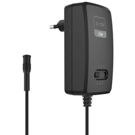 Kompaktes Schaltnetzteil mit wählbarem Ausgang - 100-240 V - 3 bis 12 VDC - 2,5 A + 6 Spitzen