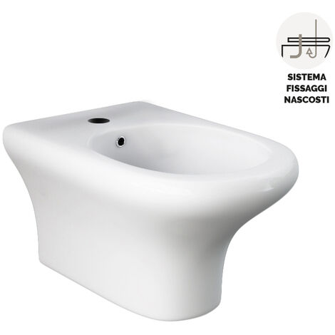 Kompaktes, wandhängendes Bidet/versteckte Ninfea-Befestigung