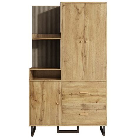 Kompaktgarderoben,Flurgarderobe,Dielenschrank Wandschrank Regal Diele & Flur Kleiderschrank mit gepolsterten Paneelen Schuhschrank, (BxHxT): 110x186x38 cm
