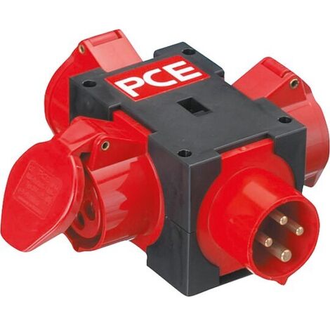 Kompaktverteiler St. Anton, 3x Steckdose CEE 400V, 16A, 5-polig + 1x Stecker CEE 400V, 16, A, 5-polig
