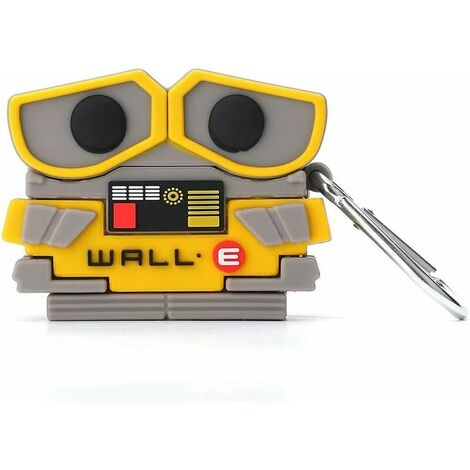 Kompatibel mit Airpod Pro Hülle, 3D Cute Cartoon Wall .E Silikonhülle für Airpods Pro, Zubehör Karabiner Schutzhülle, für Mädchen Jungen Kinder Teens Airpod Pro