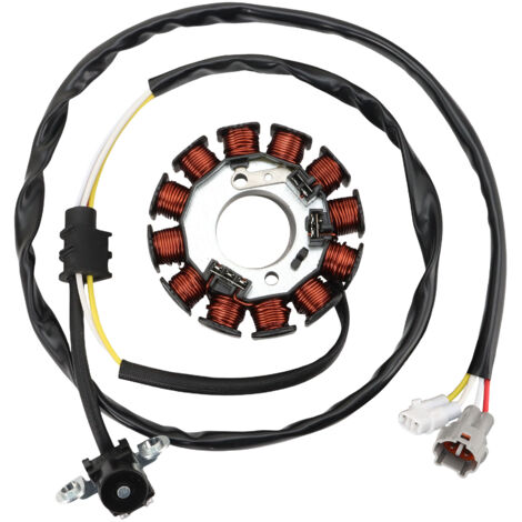 Kompatibel mit dem Magneto-Stator, der Generatorspule und der Zündspule des Yamaha YFZ450 W/X/Y Hochleistungsquads. Original-Teilenummer: 5TG-81410-00-00 (Modelljahre 2004–2009).