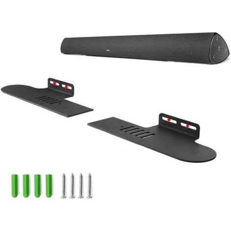 Kompatibel mit der Edifier Bluetooth-Soundbar B3/B7 Wandhalterung, Edifier Bluetooth-Soundbar B7 Ständerzubehör mit integriertem Kabelmanagement, Smart-Home-Lautsprecherzubehör-Rack (Schwarz) 1