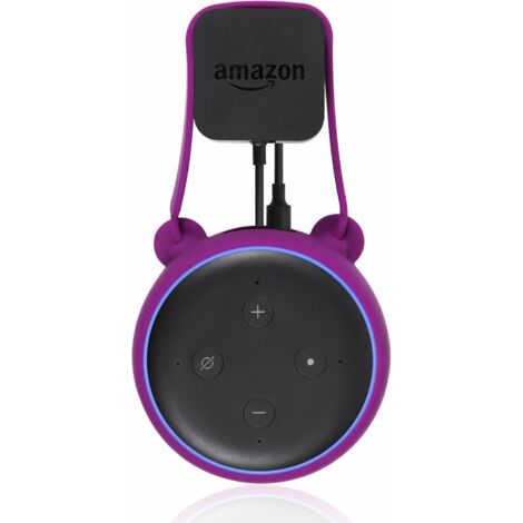 Kompatibel mit Echo Dot 3rd / Dot Kids: Wandhalterung, Ständer, Zubehör, keine Schrauben erforderlich, Lautsprecherhalterung (Amazon Echo Dot 3rd / Dot Kids, Lila) DT-01