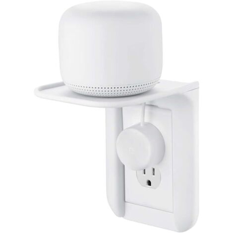 Kompatibel mit Echo/Google Wifi/Sonos Universal-Wandhalterung mit integriertem Kabelmanagement, Lautsprecher-Zubehörgestell (Weiß), 2 Stück