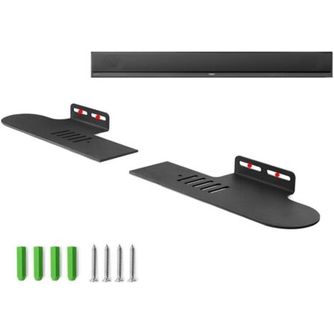 Kompatibel mit Sony HT-CT800/HT-Z9F: Wandhalterung, Ständer mit integriertem Kabelmanagement, Smart-Home-Lautsprecherhalterung (Schwarz), 2er-Pack