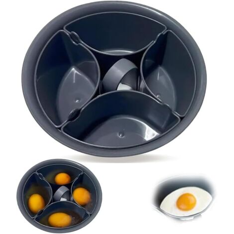 Kompatibel mit Thermomix TM5 und TM6. Zubehör für 4 pochierte und 6 gekochte Eier, Kombinations-Eierkocher, 2-in-1-Eierkocher.