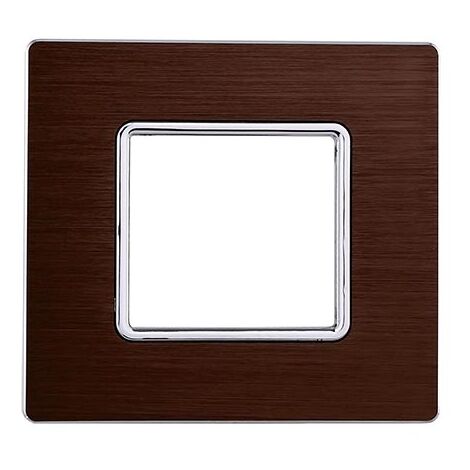 Kompatible abdeckrahmen Bticino Matix 2 module aluminium satiniert bronze-Farbe