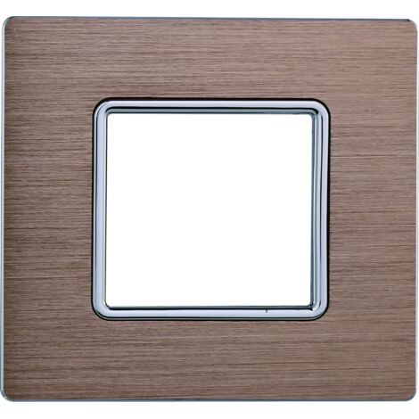 Kompatible abdeckrahmen Bticino Matix 2 module aluminium satiniert gold-Farbe