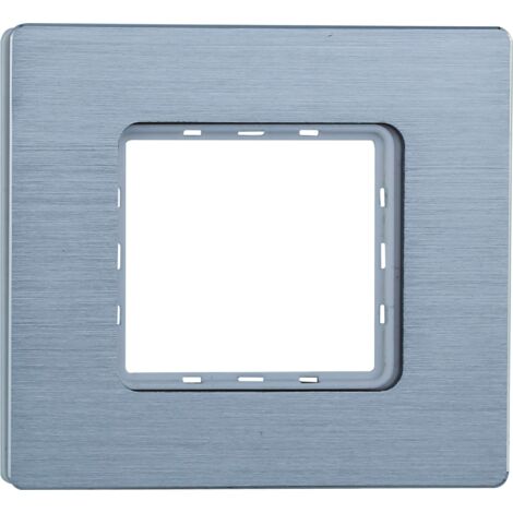 Kompatible abdeckrahmen Bticino Matix 2 module aluminium satiniert silber glänzend farbe