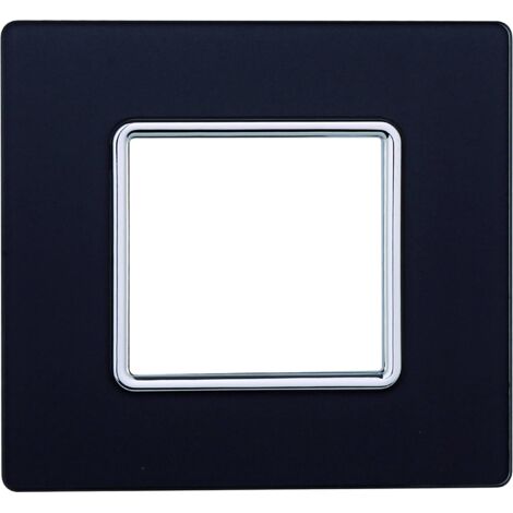 Kompatible Abdeckrahmen Bticino Matix 2 module Glas Dunkler Stahl Graphit Farbe