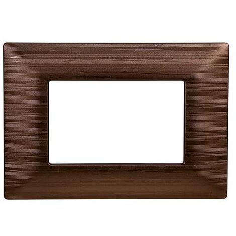 Kompatible Abdeckrahmen Bticino Matix 3 module Kunststoff satiniert Bronze Farbe