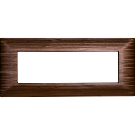 Kompatible Abdeckrahmen Bticino Matix 6 module Kunststoff satiniert Bronze Farbe