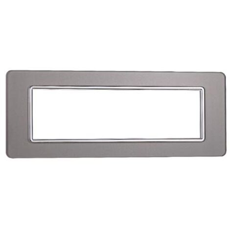 Kompatible Abdeckrahmen Vimar Plana 7 module Glas Silber Farbe