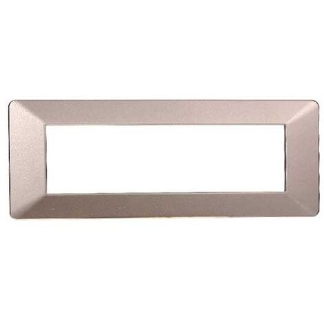 Kompatible Abdeckrahmen Vimar Plana 7 module kunststoff Bronze-Stahl farbe Ettroit EV83710