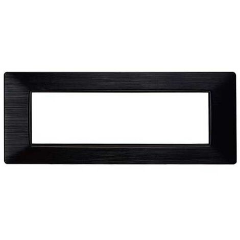 Kompatible Abdeckrahmen Vimar Plana 7 module kunststoff satiniert schwarz farbe Ettroit EV85614