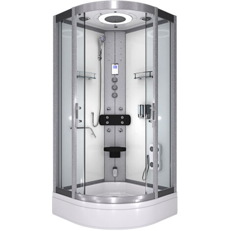 Komplettdusche Duschkabine Fertigdusche Dusche D58-50T1 90x90 cm ohne 2K Scheiben Versiegelung