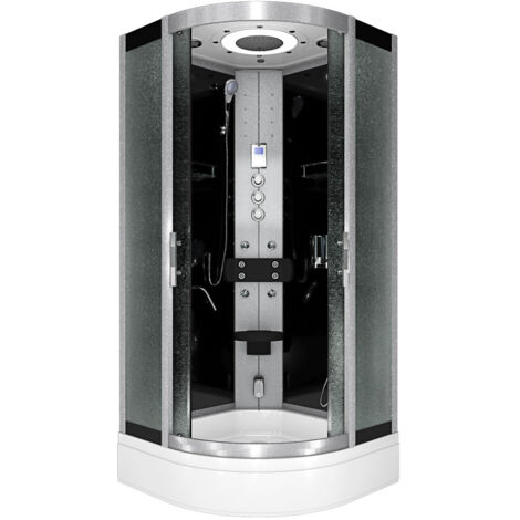 Komplettdusche Duschkabine Fertigdusche Dusche D58-63M1-EC 100x100 cm mit 2K Scheiben Versiegelung