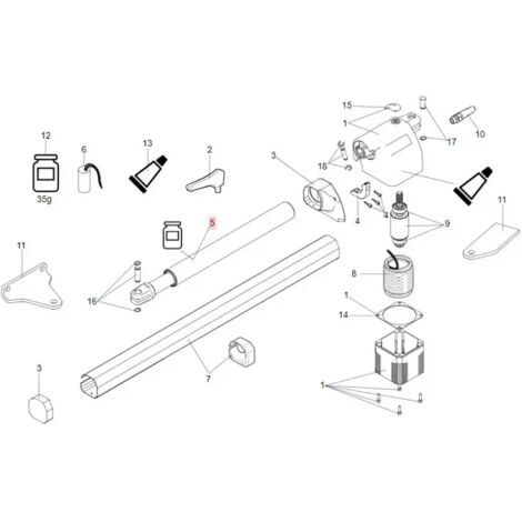 Komplette Edelstahlrohrbaugruppe für 412 R1-Motor. Originalersatz FAAC 736060