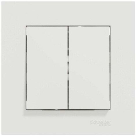 Kompletter Doppel-Wechselschalter Miluz, SCHNEIDER ELECTRIC, weiß SCHNEIDER ELECTRIC